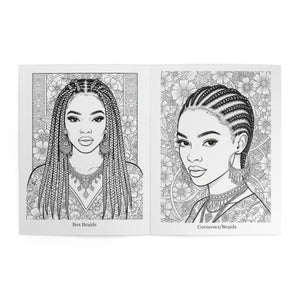 Melanin & Magic Coloring Book - Black Girl Hairstyles