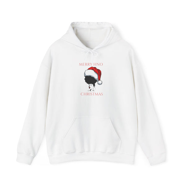 Herbs & Oils Haircare Christmas Hoodie — Merry and Bright Santa Silhouette Sweatshirt