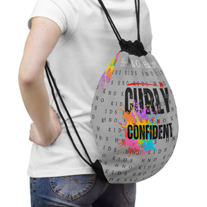 Copy of Curly, Cute, Confident Drawstring Bag