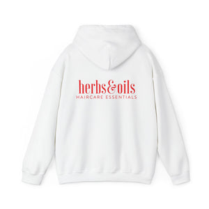 Herbs & Oils Haircare Christmas Hoodie — Merry and Bright Santa Silhouette Sweatshirt